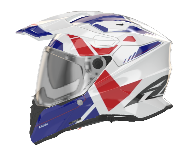 CASCO MULTIPROPOSITO AIROH COMMANDER 2 REVEAL AZUL ROJO BRILLO