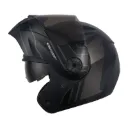 CASCO ABATIBLE ICH 3110 DOBLE VISOR REPLACED NEGRO GRIS OSCURO GRIS MATE VISOR NEGRO