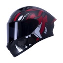 CASCO INTEGRAL ICH 503 POOL NEGRO ROJO MATE VISOR NEGRO