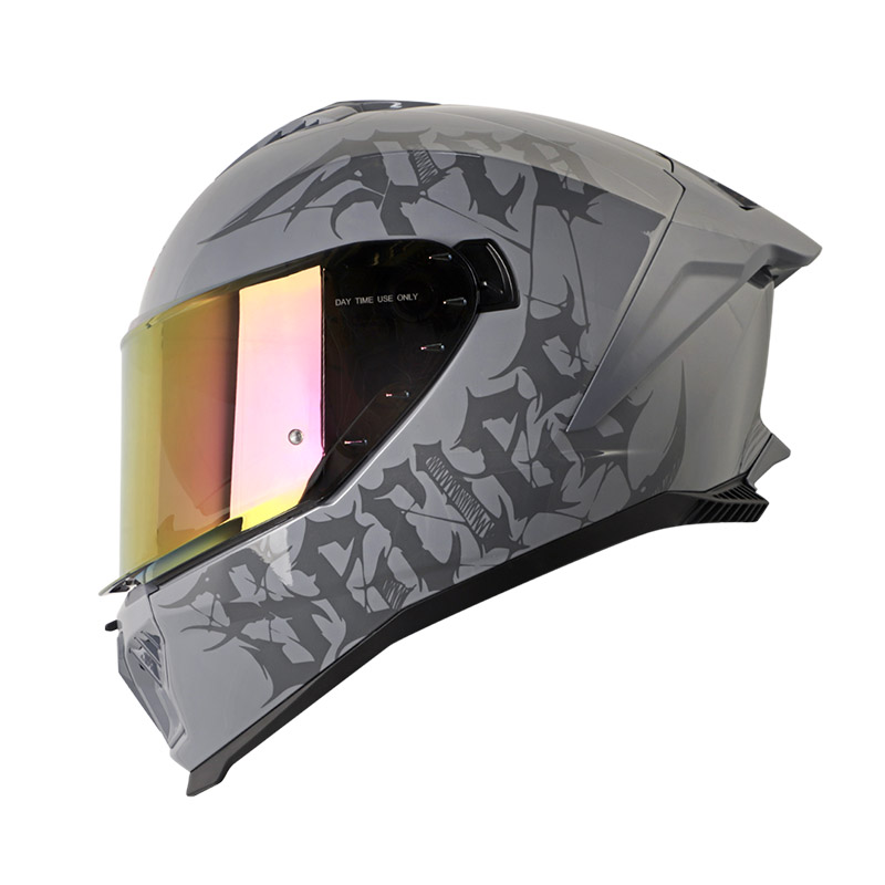 CASCO INTEGRAL SHAFT PRO611RS DARK LAB GRIS OSCURO GRIS BRILLO VISOR DORADO (S)