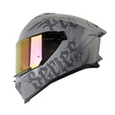 CASCO INTEGRAL SHAFT PRO611RS DARK LAB GRIS OSCURO GRIS BRILLO VISOR DORADO