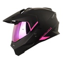 CASCO MULTIPROPOSITO HRO MX330 DOBLE VISOR SOLID NEGRO FUCSIA MATE