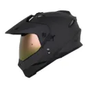 CASCO MULTIPROPOSITO HRO MX330 DOBLE VISOR SOLID GRIS OSCURO NEGRO MATE