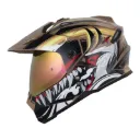 CASCO MULTIPROPOSITO HRO MX330 DOBLE VISOR ATTACK ARENA OSCURO AMARILLO CLARO MATE