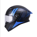 CASCO INTEGRAL ICH 503 NEZA NEGRO AZUL BRILLO VISOR TRANSPARENTE