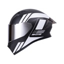 CASCO INTEGRAL ICH 503 NEZA NEGRO BLANCO MATE VISOR SILVER