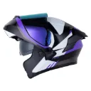CASCO ABATIBLE X-ONE 3000 RS DOBLE VISOR STOPPER NEGRO MORADO BRILLO
