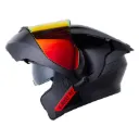CASCO ABATIBLE X-ONE 3000 RS DOBLE VISOR SOLID NEGRO ROJO BRILLO