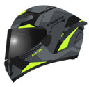 CASCO INTEGRAL FIBRA EXA DOBLE VISOR DELVON ANTRACITA NEON BRILLO