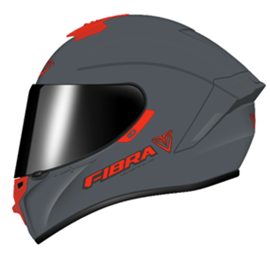 CASCO INTEGRAL FIBRA GIGA SOLID ANTRACITA NARANJA MATE