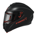 CASCO INTEGRAL FIBRA GIGA CHROMA NEGRO ROJO MATE