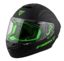 CASCO INTEGRAL FIBRA GIGA CHROMA NEGRO VERDE MATE