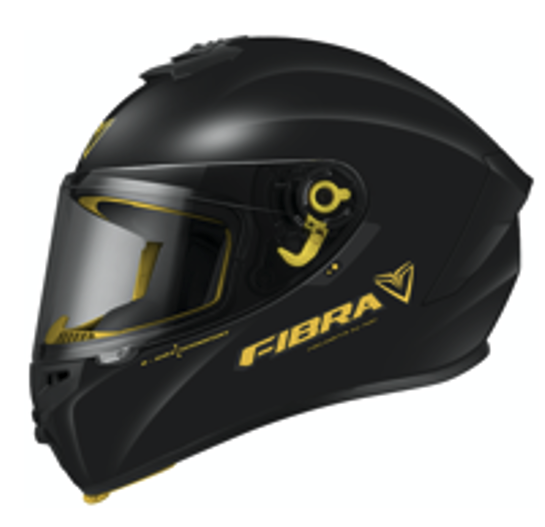 CASCO INTEGRAL FIBRA GIGA SOLID NEGRO AMARILLO MATE