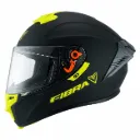 CASCO INTEGRAL FIBRA GIGA SOLID NEGRO AMARILLO MATE