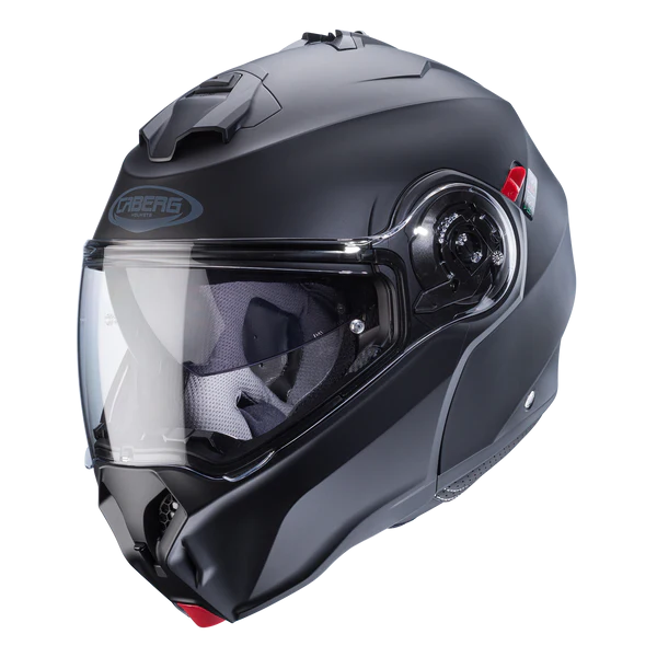 CASCO ABATIBLE CABERG DUKE EVO DOBLE VISOR NEGRO MATE (S)