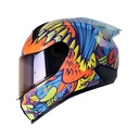 CASCO INTEGRAL SHAFT SH560 EVO FLY MORADO AZUL BRILLO