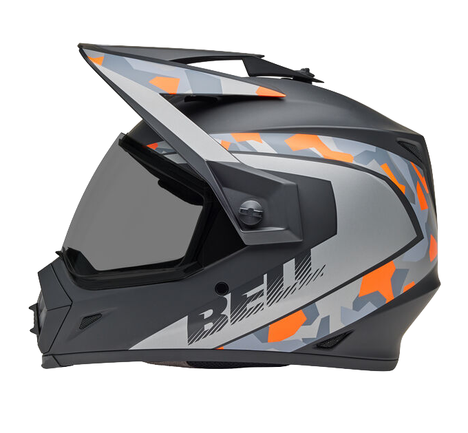 CASCO MULTIPROPOSITO BELL MX-9 ADVENTURE MESA MIPS NEGRO CAMO NARANJA MATE