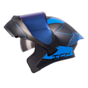 CASCO ABATIBLE ICH 3120 DOBLE VISOR MIXTER NEGRO AZUL MATE VISOR AZUL