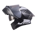 CASCO ABATIBLE ICH 3120 DOBLE VISOR MIXTER NEGRO SILVER MATE VISOR SILVER
