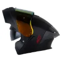 CASCO ABATIBLE HRO 3480 EVO DOBLE VISOR SOLID NEGRO ROJO MATE