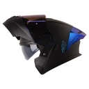 CASCO ABATIBLE HRO HRO3480 EVO DOBLE VISOR SOLID NEGRO AZUL MATE SPOILER AZUL