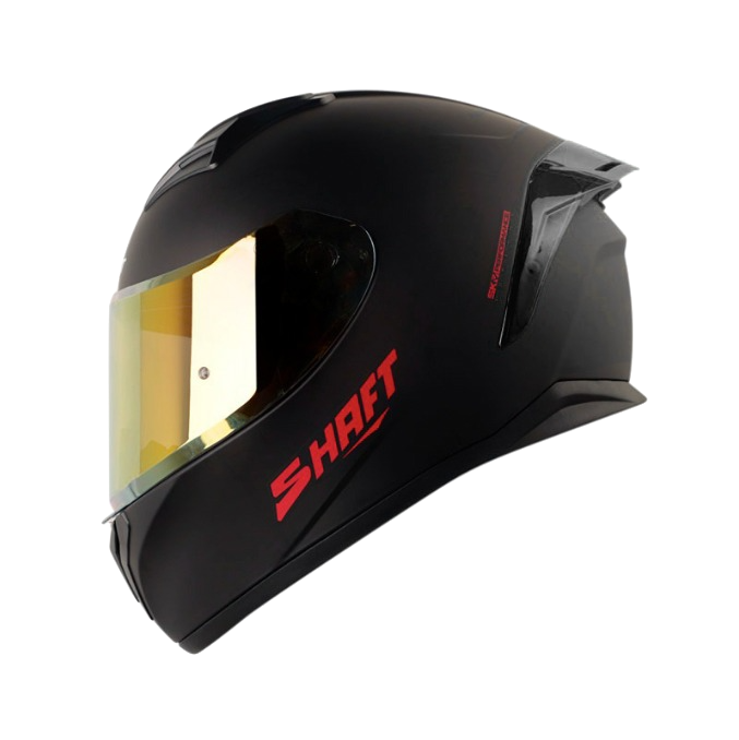 CASCO INTEGRAL SHAFT SH582SP EVO SOLID NEGRO ROJO MATE VISOR ROJO SPOILER NEGRO