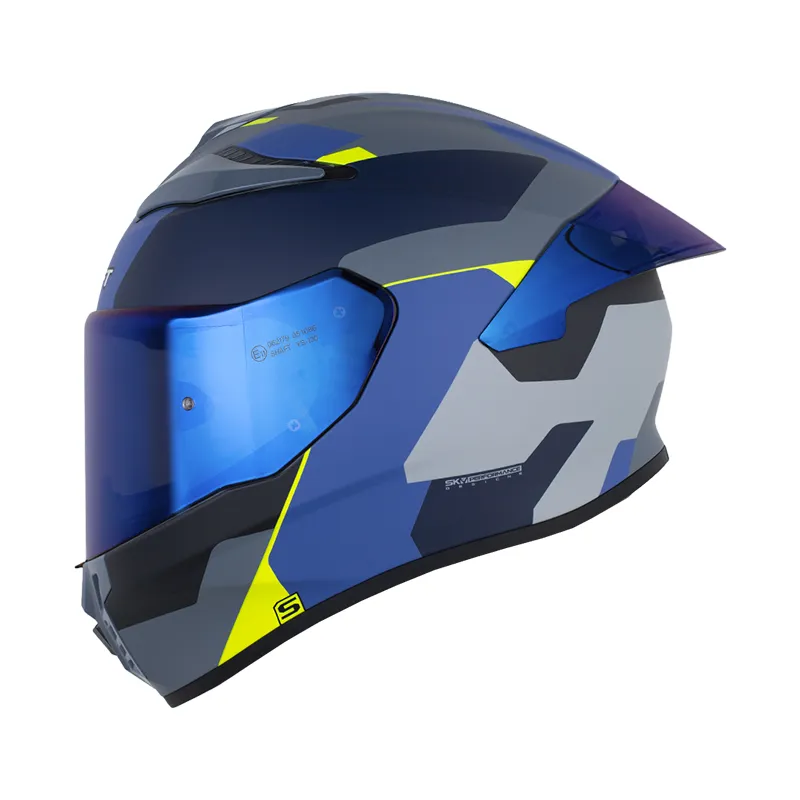 [196188] CASCO INTEGRAL SHAFT 584SP DOWNX GRIS OSCURO AZUL MATE (S)