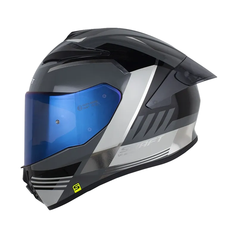 [196207] CASCO INTEGRAL SHAFT 584SP SHAIRO GRIS OSCURO HOLOGRAFICO SILVER BRILLO (S)