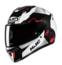 CASCO INTEGRAL HJC C10 ASPA MC1 ROJO BLANCO BRILLO-INCLUYE PINLOCK