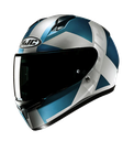 CASCO INTEGRAL HJC C10 TEZ MC2SF AZUL GRIS CLARO MATE-INCLUYE PINLOCK