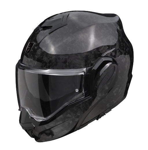 [118-429-03-03] CASCO MODULAR SCORPION EXO-TECH ONYX CARBON NEGRO BRILLO (S)