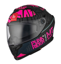 CASCO INTEGRAL MT FF128 DOBLE VISOR BRAKER PUNK RIDER B8 NEGRO FUCSIA MATE
