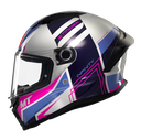 CASCO INTEGRAL MT FF126 STINGER 2 TRON C8 FUCSIA BLANCO BRILLO
