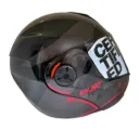 CASCO ABATIBLE ICH 3110 DOBLE VISOR TREAT NEGRO GRIS OSCURO ROJO BRILLO VISOR NEGRO