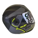 CASCO ABATIBLE ICH 3110 DOBLE VISOR TREAT NEGRO GRIS OSCURO AMARILLO MATE VISOR NEGRO