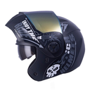 CASCO ABATIBLE ICH 3110DOT DOBLE VISOR SPEED MASTER NEGRO GRIS VISOR DORADO