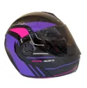 CASCO ABATIBLE ICH 3110 DOBLE VISOR REPLACED NEGRO MORADO FUCSIA BRILLO VISOR NEGRO