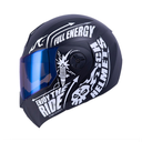 CASCO ABATIBLE ICH 3110DOT DOBLE VISOR SPEED MASTER NEGRO BLANCO MATE VISOR AZUL