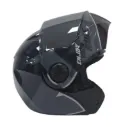 CASCO ABATIBLE ICH 3110 DOBLE VISOR TREAT NEGRO GRIS OSCURO GRIS BRILLO VISOR SILVER