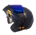 CASCO ABATIBLE ICH 3110DOT DOBLE VISOR CICU NEGRO AZUL NAVY MATE VISOR AZUL