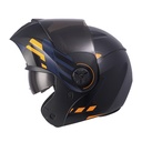 CASCO ABATIBLE ICH 3110 DOBLE VISOR CICU NEGRO AZUL NAVY MATE VISOR NEGRO