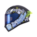CASCO INTEGRAL ICH 503 SKILL NEGRO AZUL MATE VISOR AZUL 