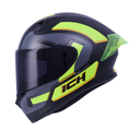 CASCO INTEGRAL ICH 503 MASKER NEGRO AMARILLO MATE VISOR NEGRO