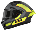 CASCO INTEGRAL ICH 503 MASKER NEGRO AMARILLO MATE VISOR TRANSPARENTE