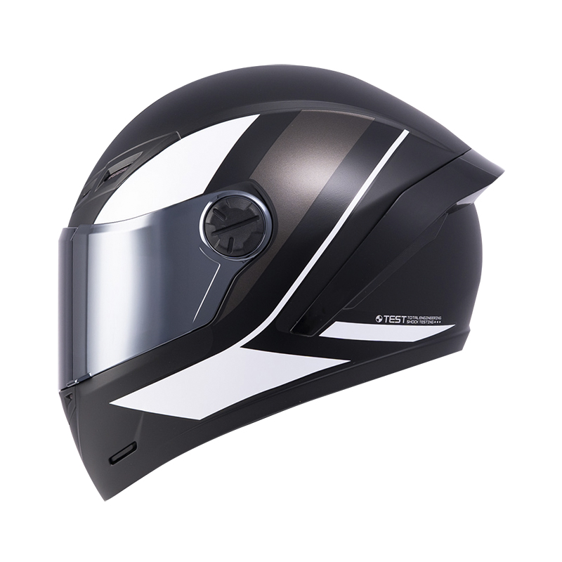 CASCO INTEGRAL ICH 501SP DEUS NEGRO BLANCO MATE VISOR SILVER