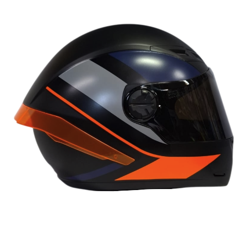 CASCO INTEGRAL ICH 501SP DEUS NEGRO NARANJA MATE VISOR NEGRO