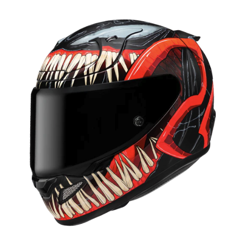 CASCO INTEGRAL HJC RPHA12 VENOM MC1SF ROJO BRILLO NEGRO MATE-INCLUYE PINLOCK Y VISOR (S)