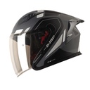 CASCO ABIERTO SHAFT SH226 GT BALAM GRIS OSCURO SILVER MATE VISOR SILVER