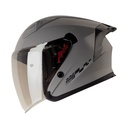 CASCO ABIERTO SHAFT SH226 GT SOLID GRIS OSCURO GRIS BRILLO VISOR SILVER