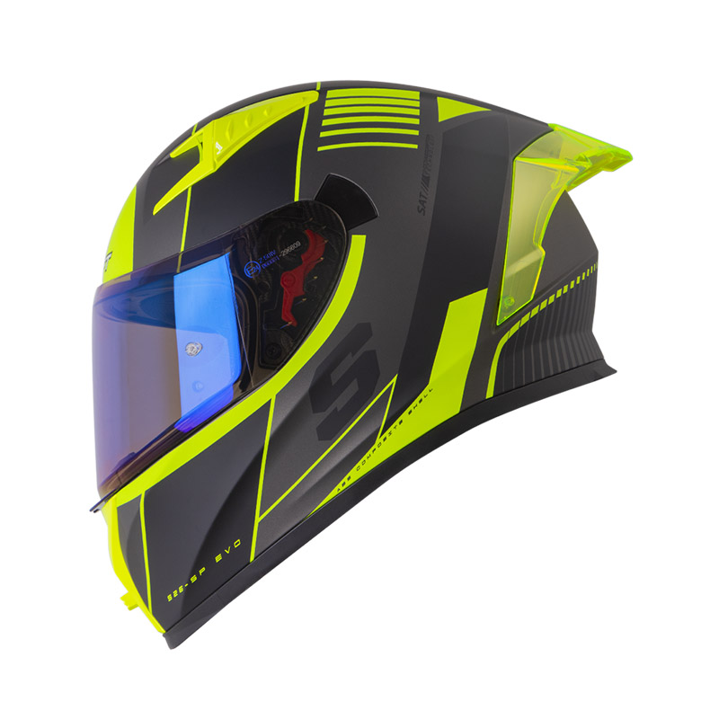 CASCO INTEGRAL SHAFT SH526SP EVO STRAFTER GRIS OSCURO AMARILLO MATE